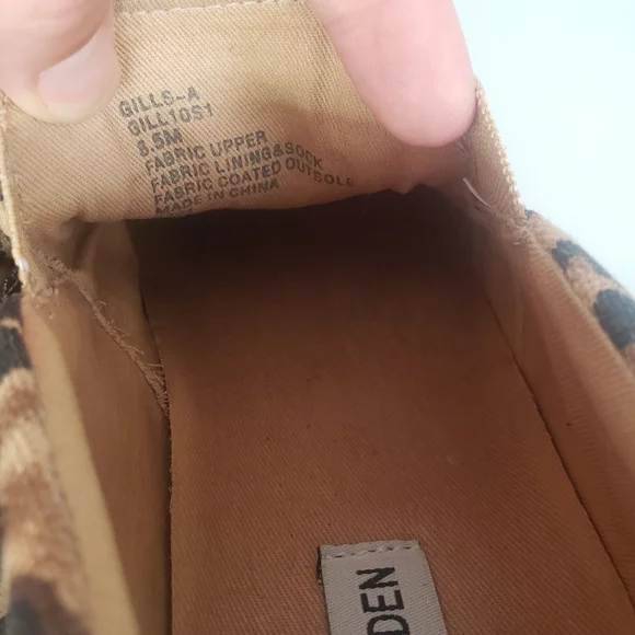 Steve Madden Womens Slip On Shoes Cheetah Leopard Print Size 8.5M Used - Picture 11 of 11